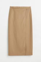 H & M - Twill Wrapover Skirt - Beige