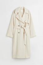 H & M - Double-breasted Trench Coat - Beige