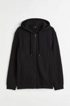 H & M - Regular Fit Hooded Jacket - Black