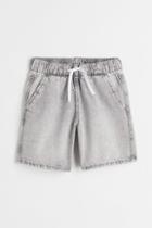 H & M - Cotton Denim Pull-on Shorts - Gray