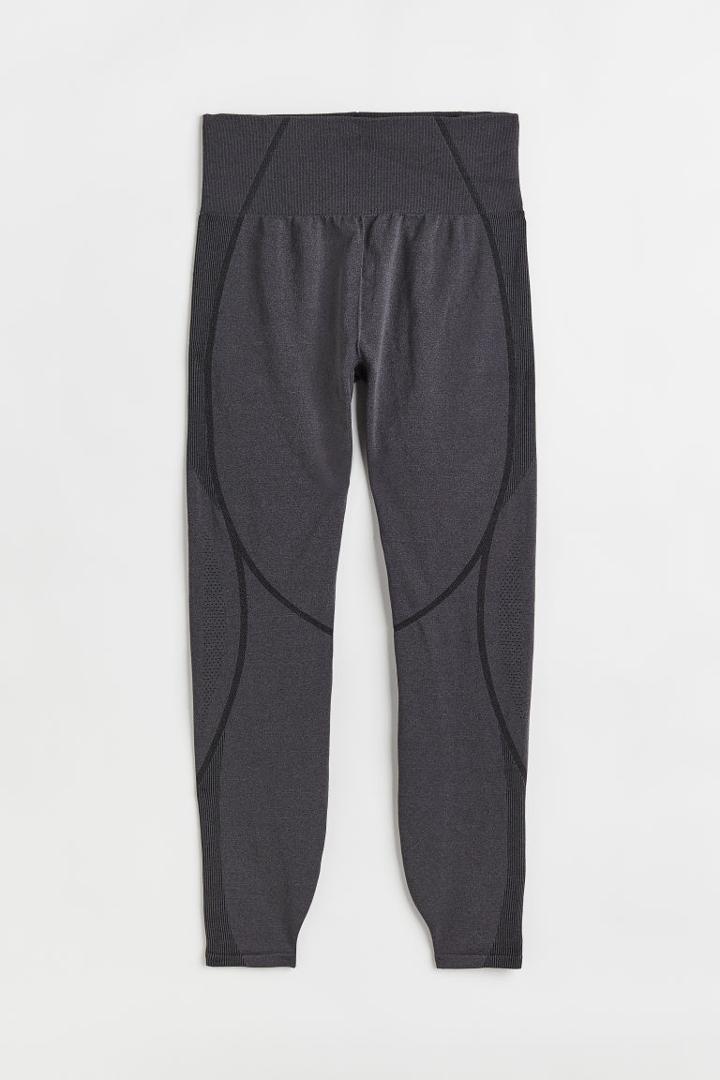 H & M - Seamless Sports Leggings - Gray