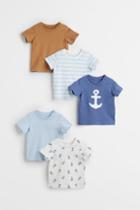 H & M - 5-pack T-shirts - Blue