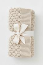 H & M - Knit Cotton Throw - Beige