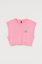 H & M - Knit Crop Top - Pink