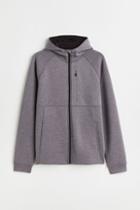 H & M - Regular Fit Fast-drying Track Jacket - Gray