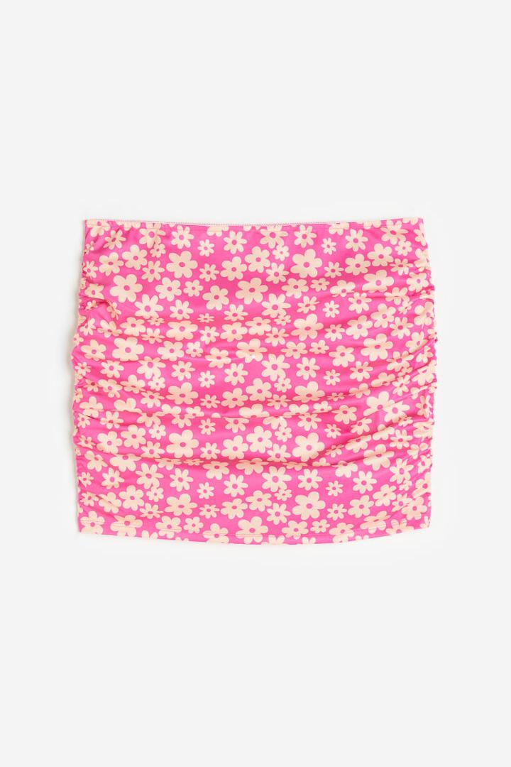 H & M - Gathered Swim Skirt - Pink