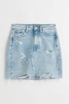 H & M - Ultra High Waist Denim Skirt - Blue