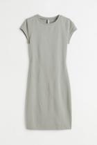 H & M - Cotton Bodycon Dress - Green