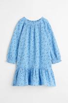 H & M - Double-weave Cotton Dress - Blue