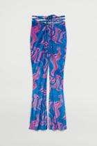 H & M - Velour Leggings - Blue