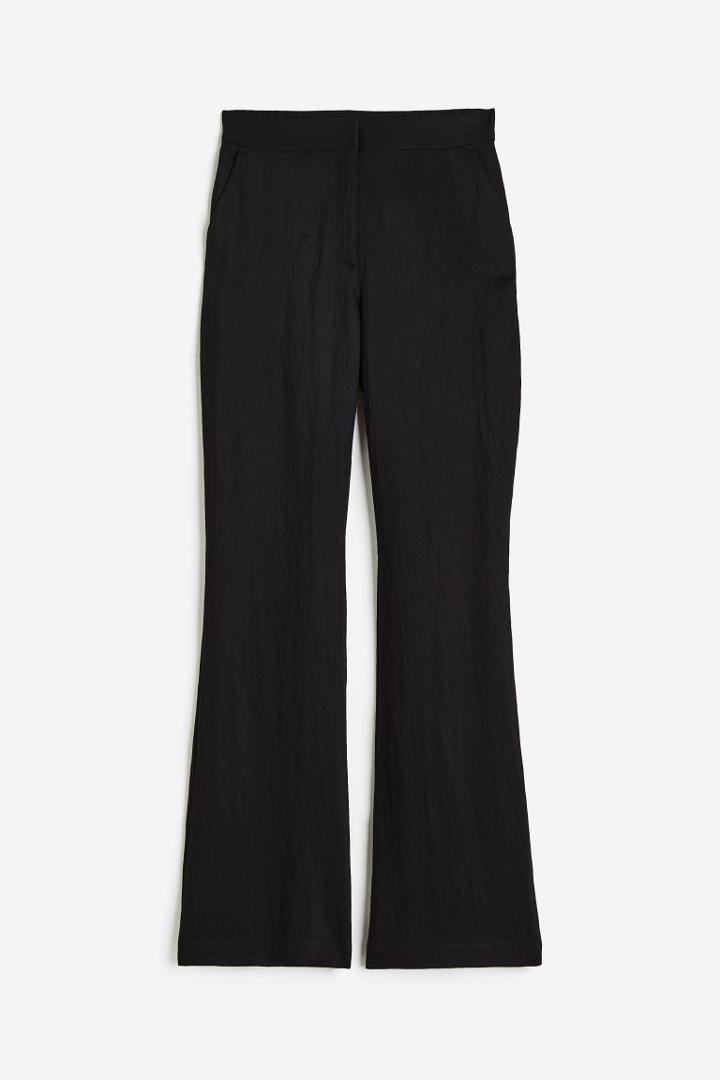 H & M - Flared Viscose Pants - Black
