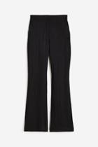 H & M - Flared Viscose Pants - Black