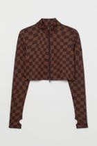 H & M - H & M+ Zip-front Top - Beige