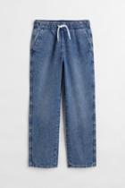 H & M - Relaxed Fit Denim Joggers - Blue