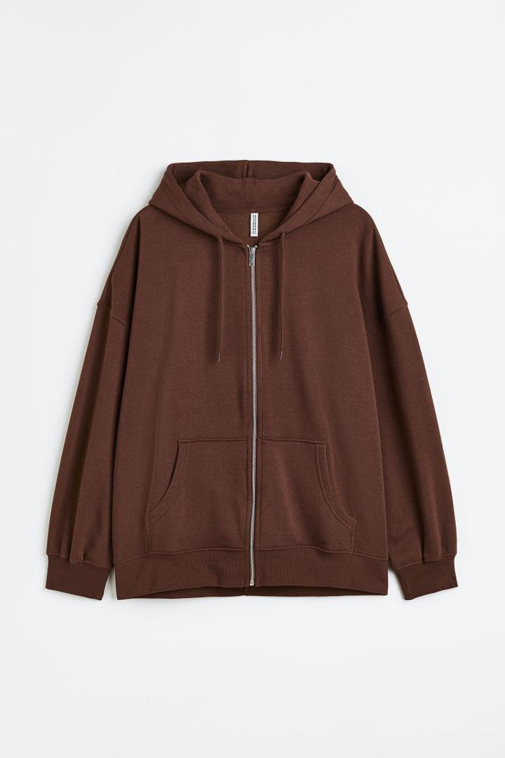 H & M - H & M+ Oversized Hooded Jacket - Beige