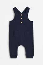 H & M - Ribbed Cotton Overalls - Blue
