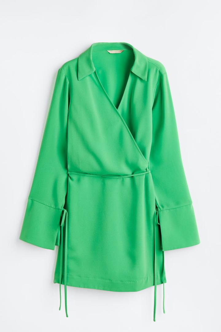 H & M - Wrap Dress - Green