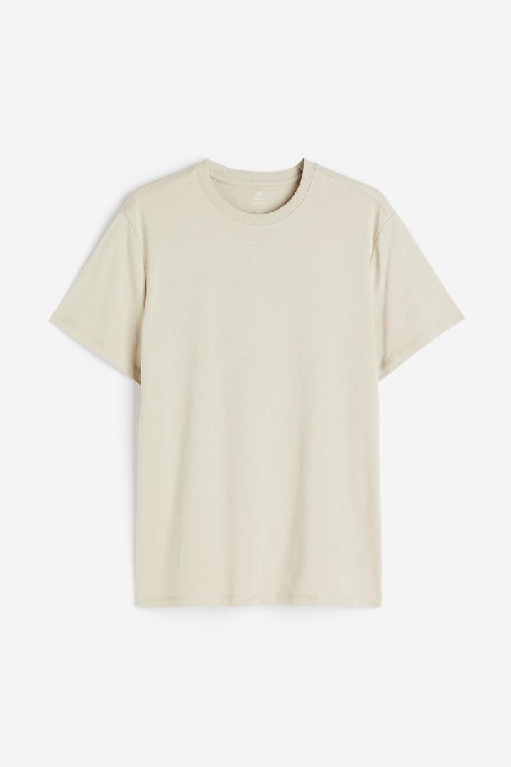 H & M - Regular Fit Coolmax T-shirt - Beige