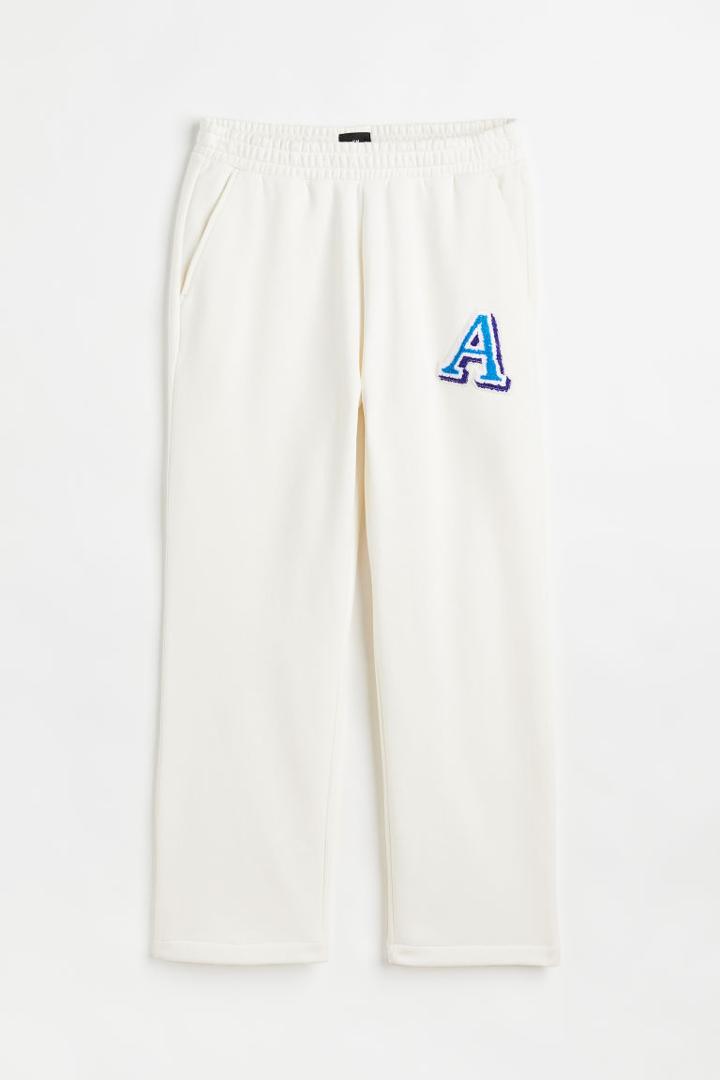 H & M - Relaxed Fit Joggers - White