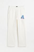 H & M - Relaxed Fit Joggers - White