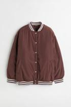 H & M - Baseball Jacket - Brown