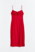 H & M - Tie-detail Dress - Red