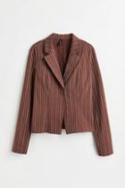 H & M - Fitted Jacket - Brown