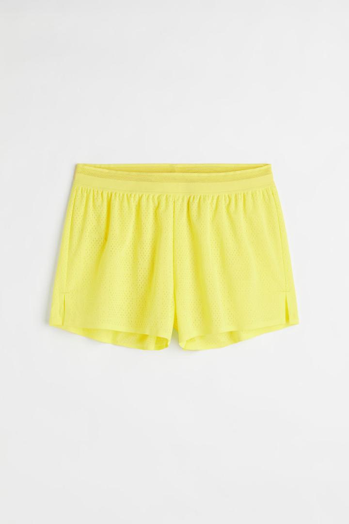 H & M - Regular Fit Running Shorts - Yellow