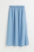 H & M - Long Denim Skirt - Blue