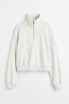 H & M - Half-zip Sweatshirt - Gray