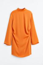 H & M - Gathered Dress - Orange