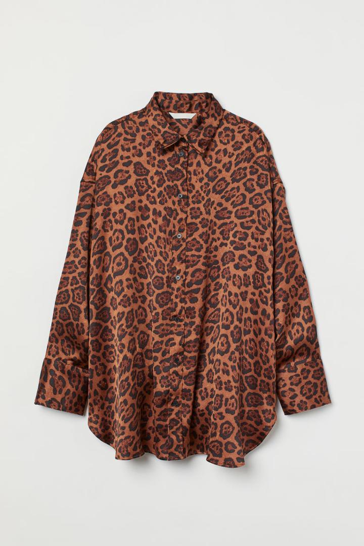 H & M - Wide-cut Blouse - Beige