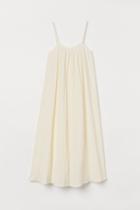 H & M - Wide-cut Long Dress - White