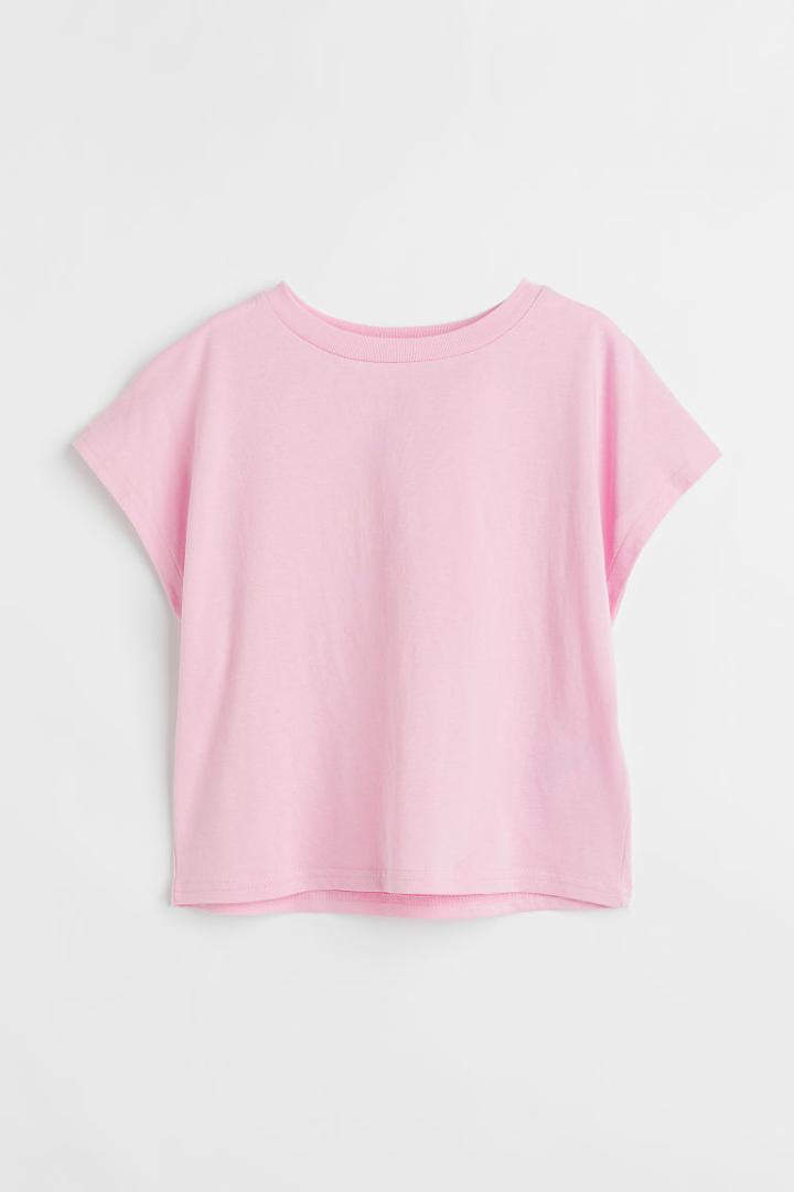 H & M - Cotton Jersey Top - Pink