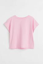 H & M - Cotton Jersey Top - Pink