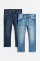H & M - 2-pack Slim Fit Jeans - Blue