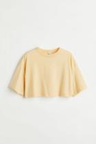 H & M - Crop T-shirt - Yellow