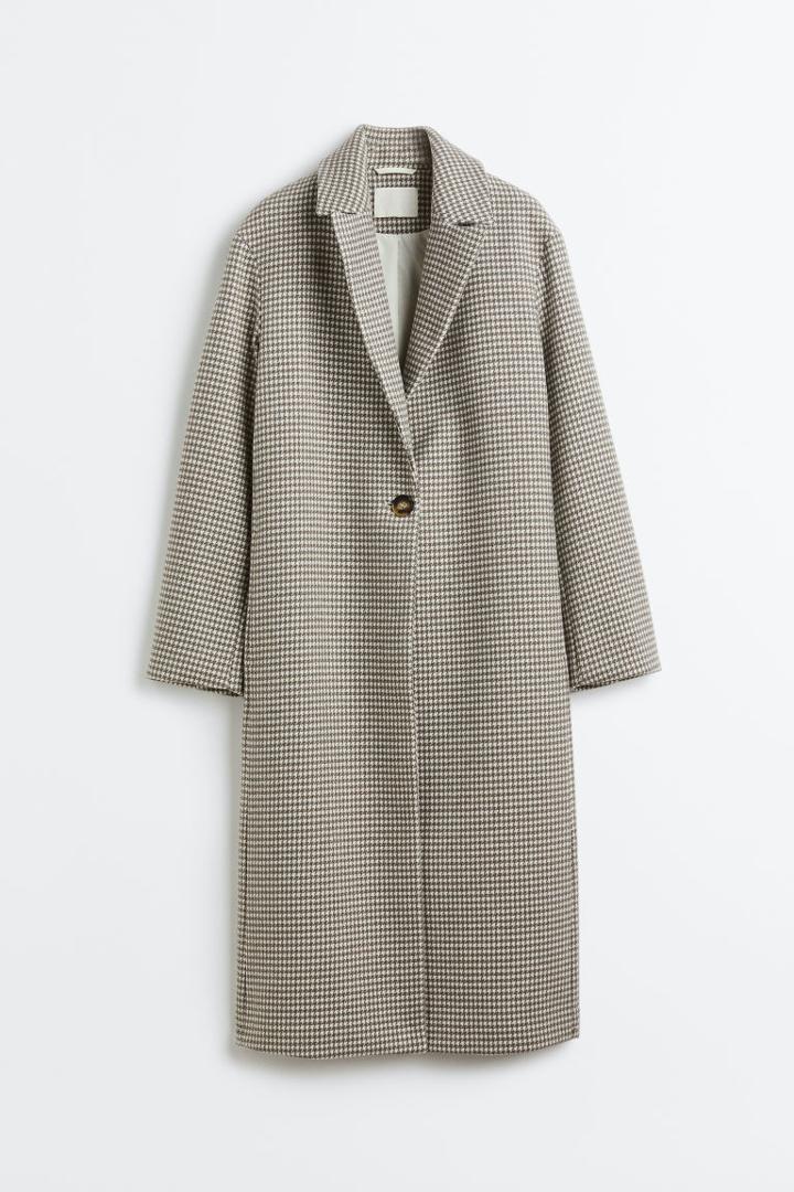 H & M - Single-breasted Coat - White