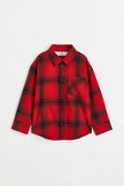 H & M - Cotton Flannel Shirt - Red