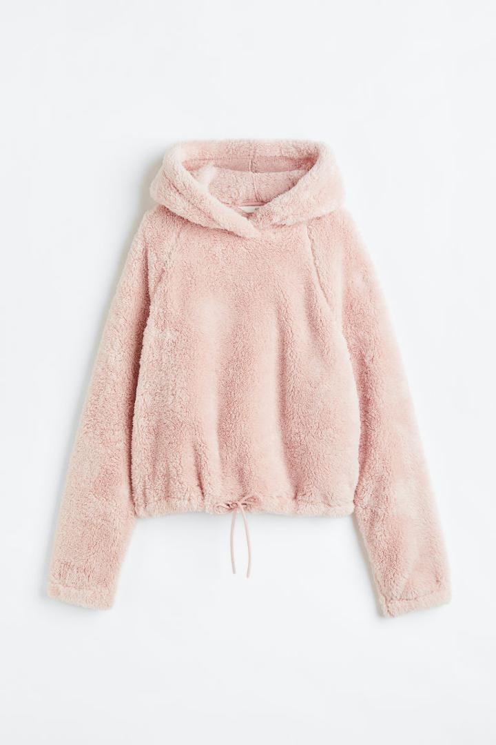 H & M - Fleece Hoodie - Pink