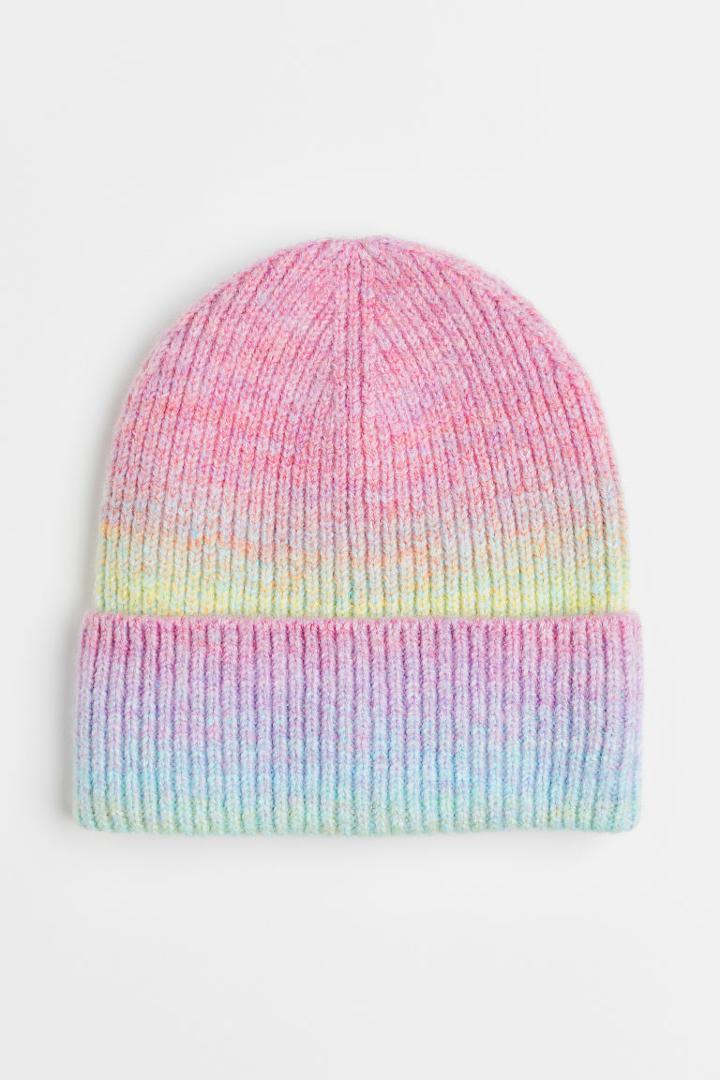 H & M - Rib-knit Hat - Purple