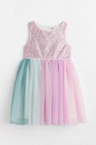 H & M - Sequined Tulle Dress - Purple