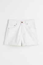 H & M - Mom Ultra High Denim Shorts - White