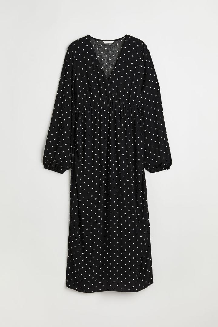 H & M - Mama V-neck Dress - Black