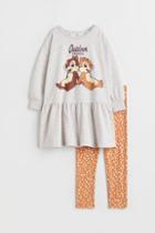 H & M - 2-piece Printed Cotton Jersey Set - White