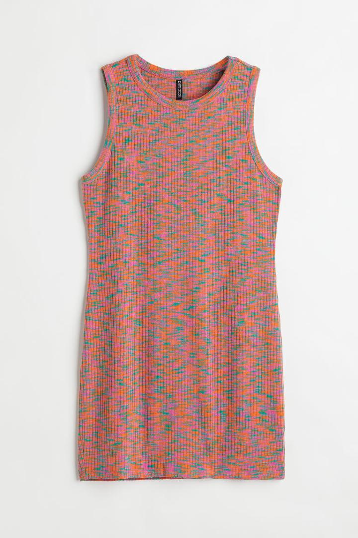 H & M - H & M+ Rib-knit Dress - Pink