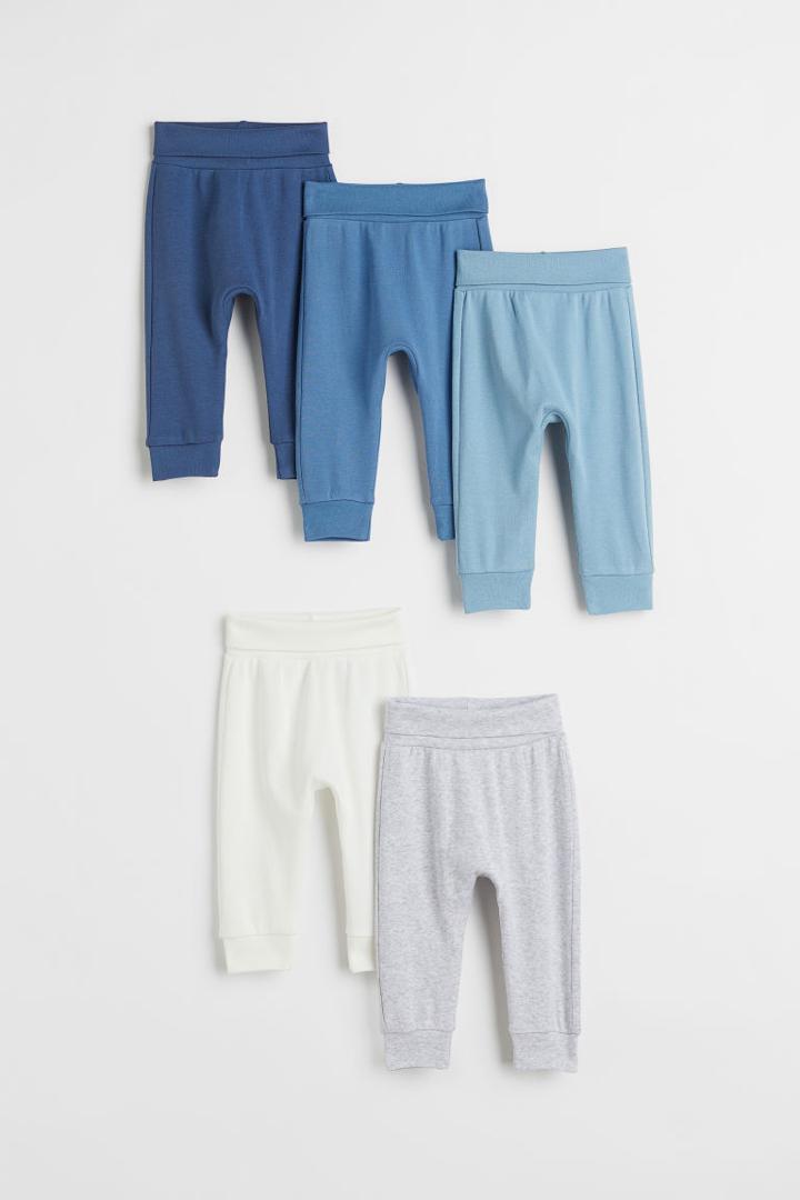 H & M - 5-pack Cotton Pants - Blue