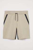 H & M - Regular Fit Sports Shorts - Beige
