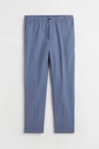 H & M - Linen-blend Joggers - Blue