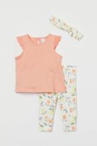 H & M - 3-piece Cotton Set - Orange